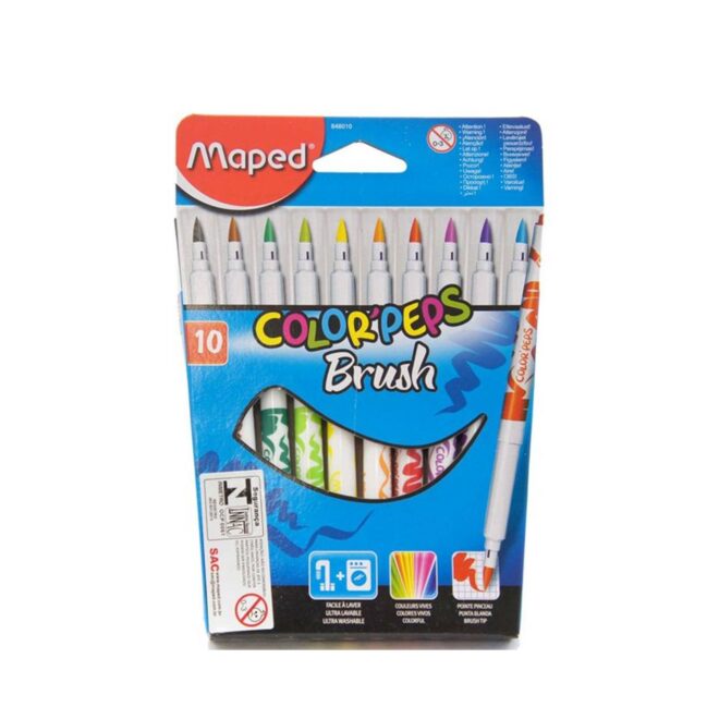 Canetinhas Colorpeps Brush 10 Cores Maped